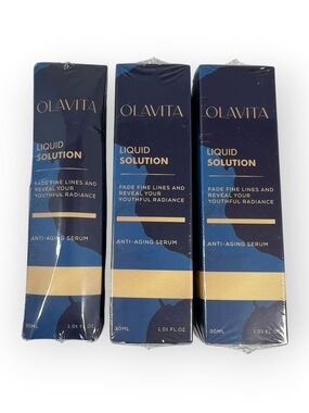 Olavita Serum, Facial Liquid Solution Anti Aging 1 Fl Oz (Pack of 3)  New READ